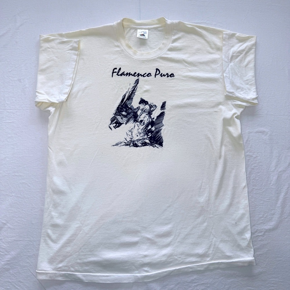 Vintage Flamenco Puro T Shirt XL Single Stitch Fruit Loom Canada Dance Tee